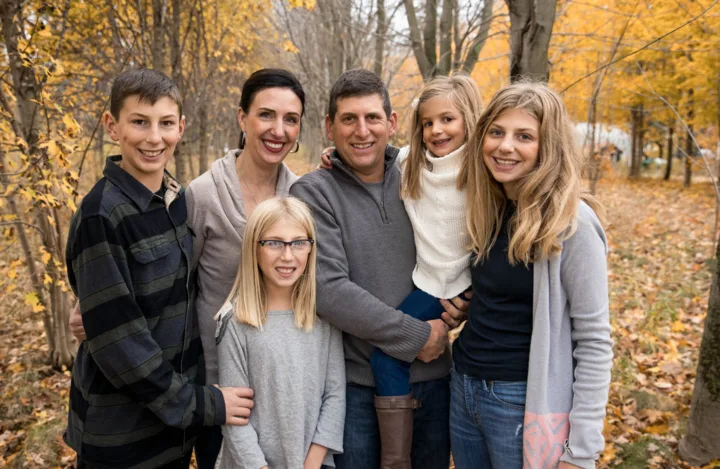 Ian McDougall with his family in Scugog